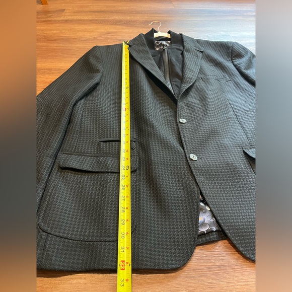 ROBERT GRAHAM Jetset II Blazer Removable Vest Black Men's Size 52 Tall - Picture 15 of 16